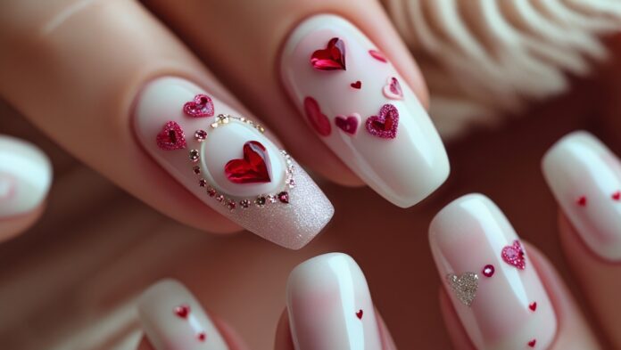 valentine's day nails