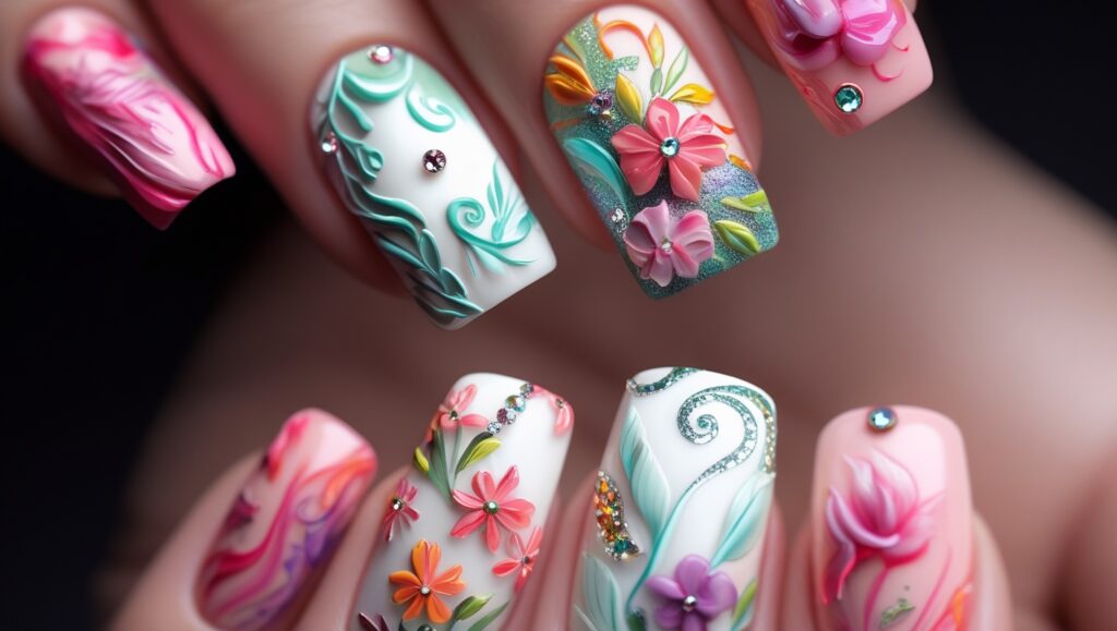 valentine's day nails